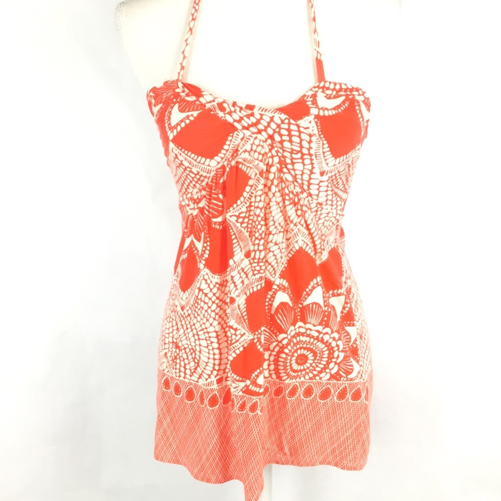Envi Top Sz XS Summer Open Back Halter Orange